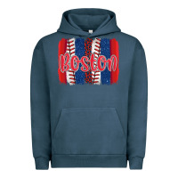 Pigment Midnight Navy boston baseball team spirit brushstrokes Urban Hoodie - Artiststas