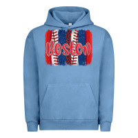 Pigment Pebble Blue boston baseball team spirit brushstrokes Urban Hoodie - Artiststas