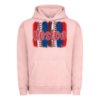 Pigment Salmon boston baseball team spirit brushstrokes Urban Hoodie - Artiststas