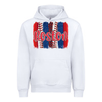 White boston baseball team spirit brushstrokes Urban Hoodie - Artiststas