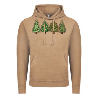 Vintage Coffee christmas trees Vintage Hoodie - MaliasSmallBusiness