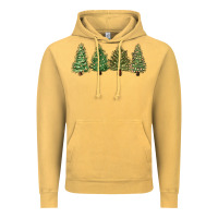 Vintage Mustard christmas trees Vintage Hoodie - MaliasSmallBusiness