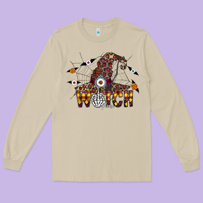 Witch Please Long Sleeve Tee Designed By Cowhidedigitalart