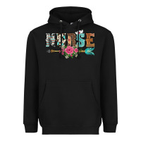 Black western nurse arrow floral Heavyweight Hoodie - BarkalooDesign