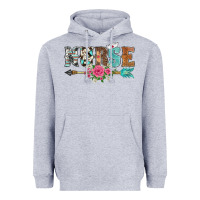Heather Grey western nurse arrow floral Heavyweight Hoodie - BarkalooDesign
