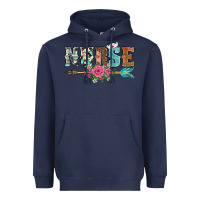 Navy western nurse arrow floral Heavyweight Hoodie - BarkalooDesign