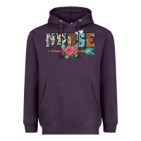 Plum western nurse arrow floral Heavyweight Hoodie - BarkalooDesign