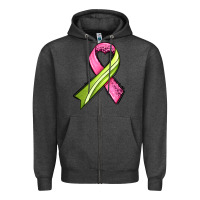 Charcoal Heather breast cancer sport ribbons Zipper Hoodie - AdoDesignShop