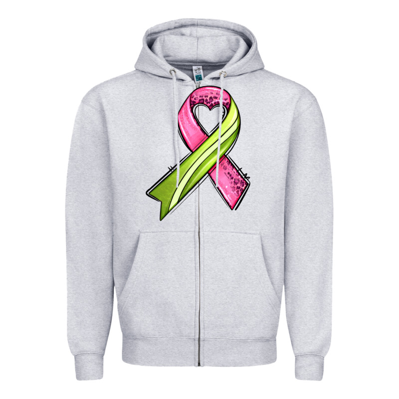 Breast Cancer Sport Ribbons Zipper Hoodie by AdoDesignShop | Teevron