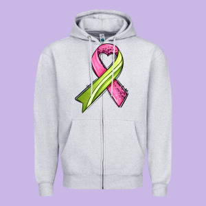 Breast Cancer Sport Ribbons Zipper Hoodie Designed By Adodesignshop