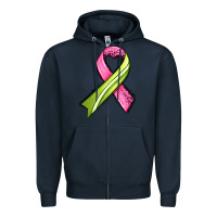 Navy breast cancer sport ribbons Zipper Hoodie - AdoDesignShop