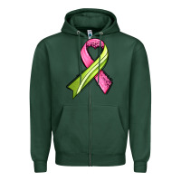 Sports Green breast cancer sport ribbons Zipper Hoodie - AdoDesignShop