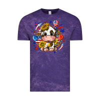 Cloud Purple cute cow fourth of july Vintage Tee - texasbilliewilder