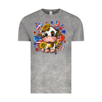 Cloud Rock cute cow fourth of july Vintage Tee - texasbilliewilder