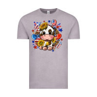 Vintage Zinc cute cow fourth of july Vintage Tee - texasbilliewilder