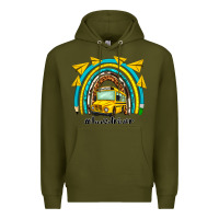 Army Green bus driver rainbow Premium Hoodie - NancyCooperArtShop