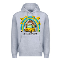 Heather Grey bus driver rainbow Premium Hoodie - NancyCooperArtShop
