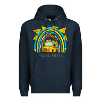 Navy bus driver rainbow Premium Hoodie - NancyCooperArtShop