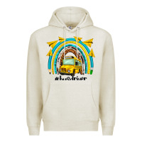 Oatmeal Heather bus driver rainbow Premium Hoodie - NancyCooperArtShop