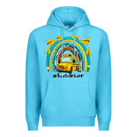 Ocean Blue bus driver rainbow Premium Hoodie - NancyCooperArtShop