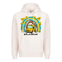 Pale Pink bus driver rainbow Premium Hoodie - NancyCooperArtShop