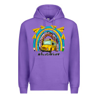 Purple bus driver rainbow Premium Hoodie - NancyCooperArtShop