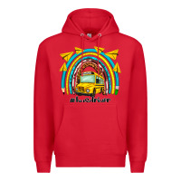Red bus driver rainbow Premium Hoodie - NancyCooperArtShop