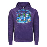 Cloud Purple merry christmas snowman gnomes truck Vintage Hoodie - MaliasSmallBusiness