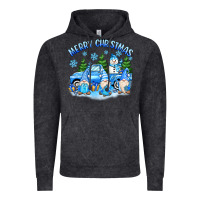 Vintage Black merry christmas snowman gnomes truck Vintage Hoodie - MaliasSmallBusiness