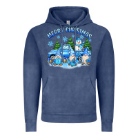 Vintage Denim merry christmas snowman gnomes truck Vintage Hoodie - MaliasSmallBusiness