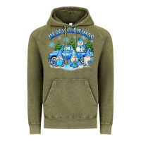 Vintage Olive merry christmas snowman gnomes truck Vintage Hoodie - MaliasSmallBusiness