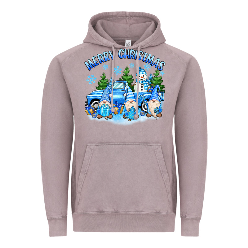 Merry Christmas Snowman Gnomes Truck Vintage Hoodie by MaliasSmallBusiness | Teevron