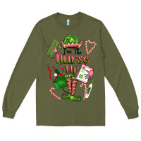 Army Green im the nurse elf Long Sleeve Tee - FaDigitalArtStudio