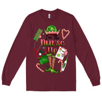 Burgundy im the nurse elf Long Sleeve Tee - FaDigitalArtStudio