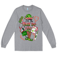 Heather Grey im the nurse elf Long Sleeve Tee - FaDigitalArtStudio