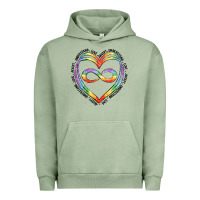 Pigment Oil Green autism heart Urban Hoodie - Artiststas