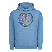 Pigment Pebble Blue autism heart Urban Hoodie - Artiststas