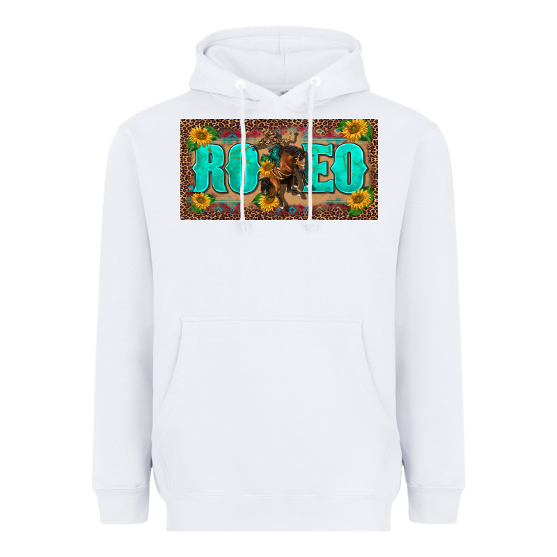 Western Rodeo Horse Leopard Aztek Sunflower License Plate Template Heavyweight Hoodie by BarkalooDesign | Teevron