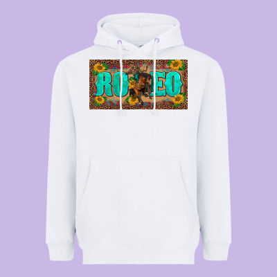 Western Rodeo Horse Leopard Aztek Sunflower License Plate Template Heavyweight Hoodie Designed By Barkaloodesign
