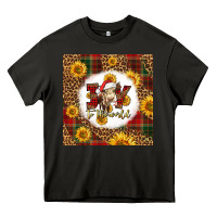Asphalt joy to the world christmas cow Heavy Core Tee - LillyAllenDesigns