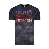 Cloud Black faith family freedom Vintage Tee - texasbilliewilder