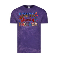 Cloud Purple faith family freedom Vintage Tee - texasbilliewilder