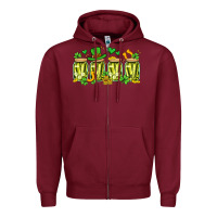 Burgundy st. patricks day pickle Zipper Hoodie - Artiststas