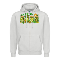 Dove Grey st. patricks day pickle Zipper Hoodie - Artiststas