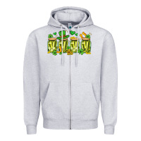 Heather Grey st. patricks day pickle Zipper Hoodie - Artiststas