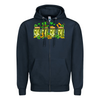 Navy st. patricks day pickle Zipper Hoodie - Artiststas