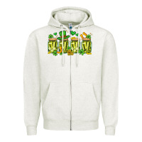 Oatmeal Heather st. patricks day pickle Zipper Hoodie - Artiststas