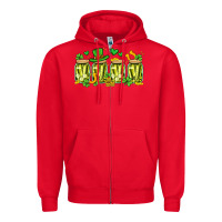 Red st. patricks day pickle Zipper Hoodie - Artiststas