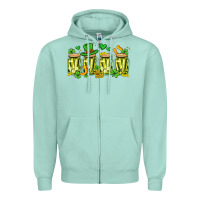 Seafoam st. patricks day pickle Zipper Hoodie - Artiststas