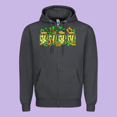 St. Patricks Day Pickle Zipper Hoodie Designed By Artiststas